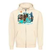 Sandshell winter hearts with snowmans Zipper Hoodie - AdoDesignShop