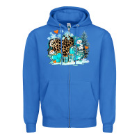 True Royal winter hearts with snowmans Zipper Hoodie - AdoDesignShop