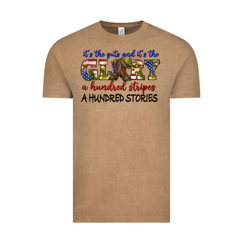 Its The Guts And Its The Glory A Hundred Stripes Vintage Tee by texasbilliewilder | Teevron