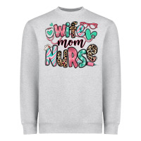 Heather Grey wife mom nurse Heavyweight Sweatshirt - RanaPortraitStore