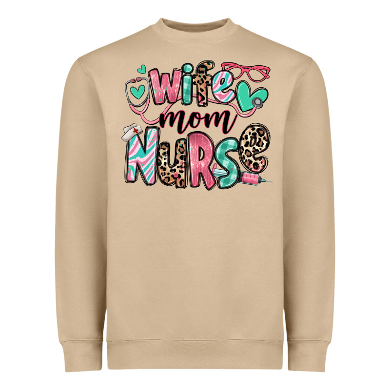 Wife Mom Nurse Heavyweight Sweatshirt by RanaPortraitStore | Teevron