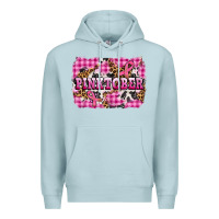 Blue Mist pinktober with cancer ribbon Premium Hoodie - AdoDesignShop