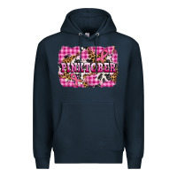 Navy pinktober with cancer ribbon Premium Hoodie - AdoDesignShop