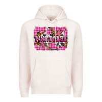 Pale Pink pinktober with cancer ribbon Premium Hoodie - AdoDesignShop