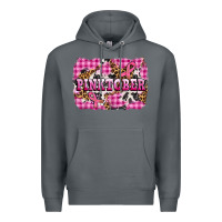 Rock pinktober with cancer ribbon Premium Hoodie - AdoDesignShop