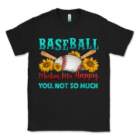 Black baseball makes me happy you, not so much Classic Tee - HRA Design Shop