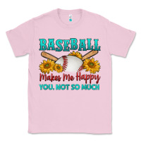 Bubblegum Pink baseball makes me happy you, not so much Classic Tee - HRA Design Shop
