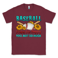 Burgundy baseball makes me happy you, not so much Classic Tee - HRA Design Shop