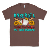 Chestnut baseball makes me happy you, not so much Classic Tee - HRA Design Shop