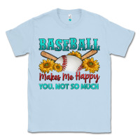 Dusty Blue baseball makes me happy you, not so much Classic Tee - HRA Design Shop