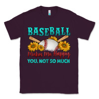 Plum baseball makes me happy you, not so much Classic Tee - HRA Design Shop