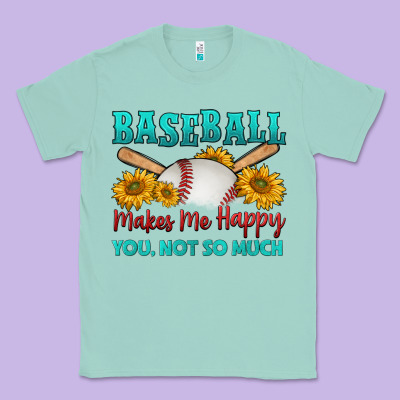 Baseball Makes Me Happy You, Not So Much Classic Tee Designed By Hra Design Shop