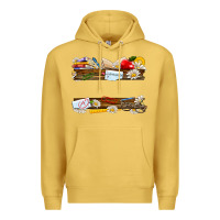 Antique Gold floral teacher custom name Premium Hoodie - NancyCooperArtShop