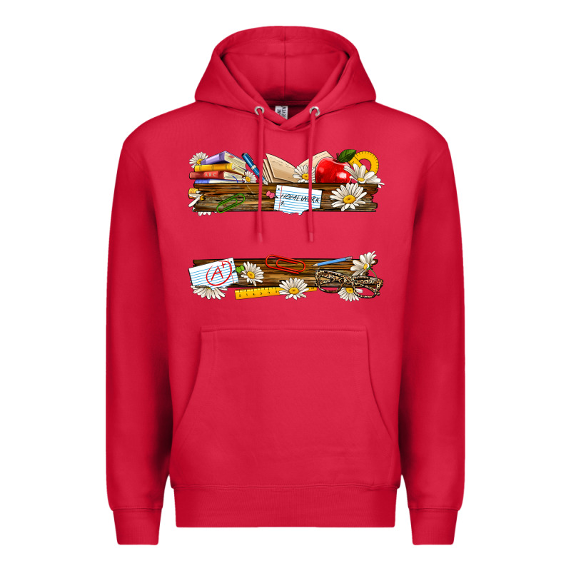 Floral Teacher Custom Name Premium Hoodie by NancyCooperArtShop | Teevron
