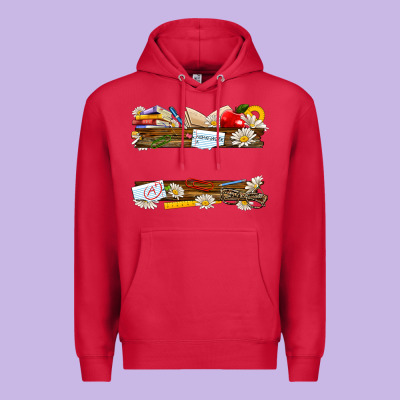 Floral Teacher Custom Name Premium Hoodie Designed By Nancycooperartshop