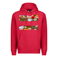 Cardinal floral teacher custom name Premium Hoodie - NancyCooperArtShop