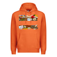 Carrot floral teacher custom name Premium Hoodie - NancyCooperArtShop