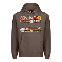 Coffee floral teacher custom name Premium Hoodie - NancyCooperArtShop