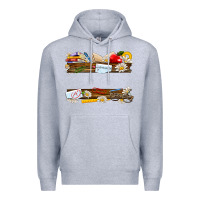 Heather Grey floral teacher custom name Premium Hoodie - NancyCooperArtShop