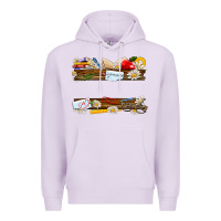 Lilac floral teacher custom name Premium Hoodie - NancyCooperArtShop