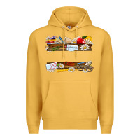 Mustard floral teacher custom name Premium Hoodie - NancyCooperArtShop
