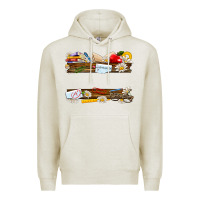 Oatmeal Heather floral teacher custom name Premium Hoodie - NancyCooperArtShop