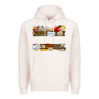 Pale Pink floral teacher custom name Premium Hoodie - NancyCooperArtShop