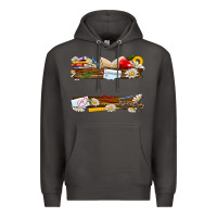 Smoke floral teacher custom name Premium Hoodie - NancyCooperArtShop