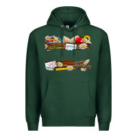 Sports Green floral teacher custom name Premium Hoodie - NancyCooperArtShop