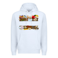 White floral teacher custom name Premium Hoodie - NancyCooperArtShop
