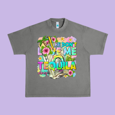 He Dont Love Me Like Tequila Does Urban Heavy Tee Designed By Texasbilliewilder