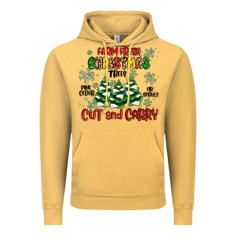 Farm Fresh Christmas Trees Vintage Hoodie by MaliasSmallBusiness | Teevron