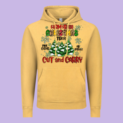 Vintage Hoodie farm fresh christmas trees