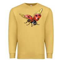 Antique Gold Ladybug Flying Premium Sweatshirt - LillyAllenDesigns