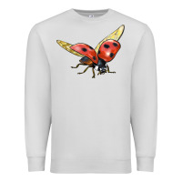 Dove Grey Ladybug Flying Premium Sweatshirt - LillyAllenDesigns
