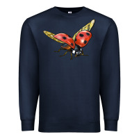 Navy Ladybug Flying Premium Sweatshirt - LillyAllenDesigns
