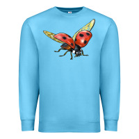 Ocean Blue Ladybug Flying Premium Sweatshirt - LillyAllenDesigns