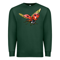 Sports Green Ladybug Flying Premium Sweatshirt - LillyAllenDesigns