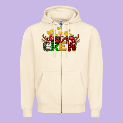Christmas Crew Zipper Hoodie Designed By Adodesignshop