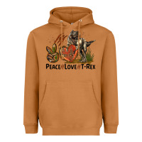Meerkat Western Peace Love T-Rex Heavyweight Hoodie - LillyAllenDesigns