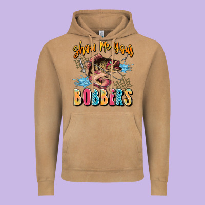 Show Me Your Bobbers Vintage Hoodie Designed By Jahusdesignshop