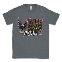 Charcoal Heather american woman Classic Tee - CowhideDigitalArt