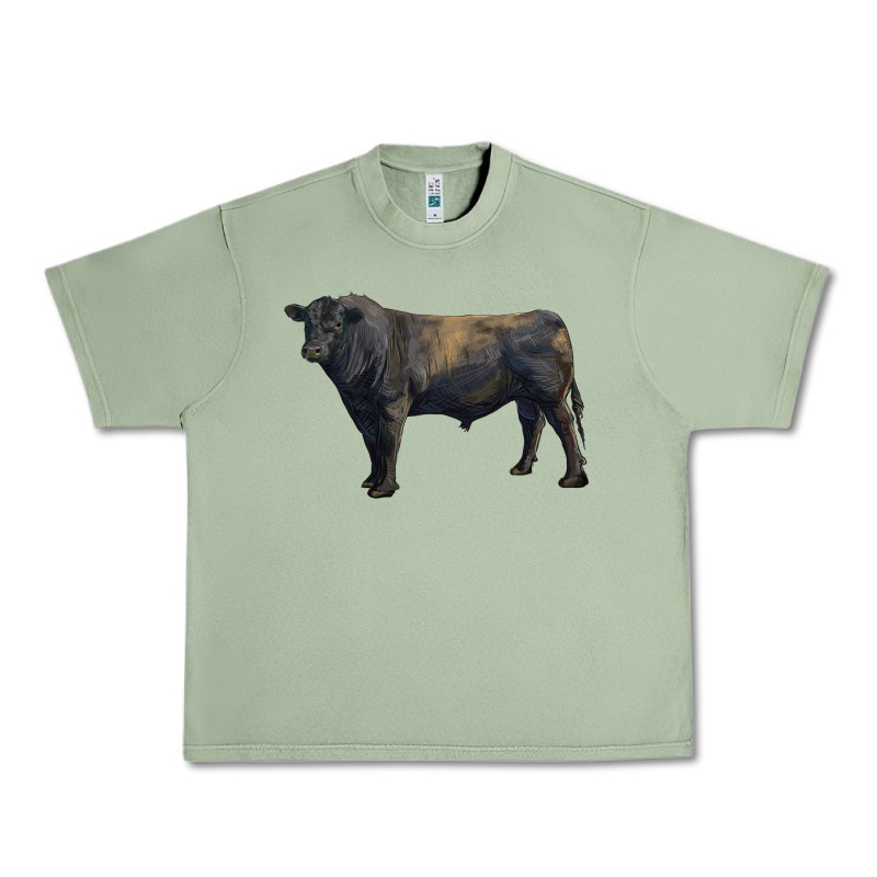 Black Angus Bull Urban Heavy Tee by RanaPortraitStore | Teevron