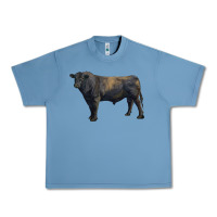 Pebble Blue black angus bull Urban Heavy Tee - RanaPortraitStore