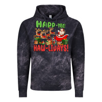 Cloud Black happ yee haw lidays Vintage Hoodie - MaliasSmallBusiness