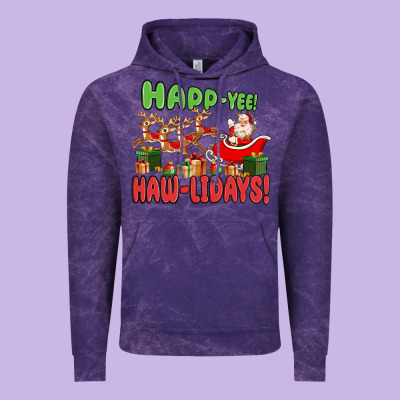 Vintage Hoodie happ yee haw lidays