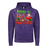 Cloud Purple happ yee haw lidays Vintage Hoodie - MaliasSmallBusiness