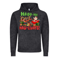 Vintage Black happ yee haw lidays Vintage Hoodie - MaliasSmallBusiness