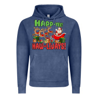 Vintage Denim happ yee haw lidays Vintage Hoodie - MaliasSmallBusiness