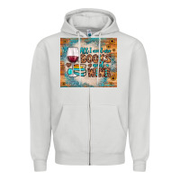 Dove Grey all i need are books and wine Zipper Hoodie - JahusDesignShop